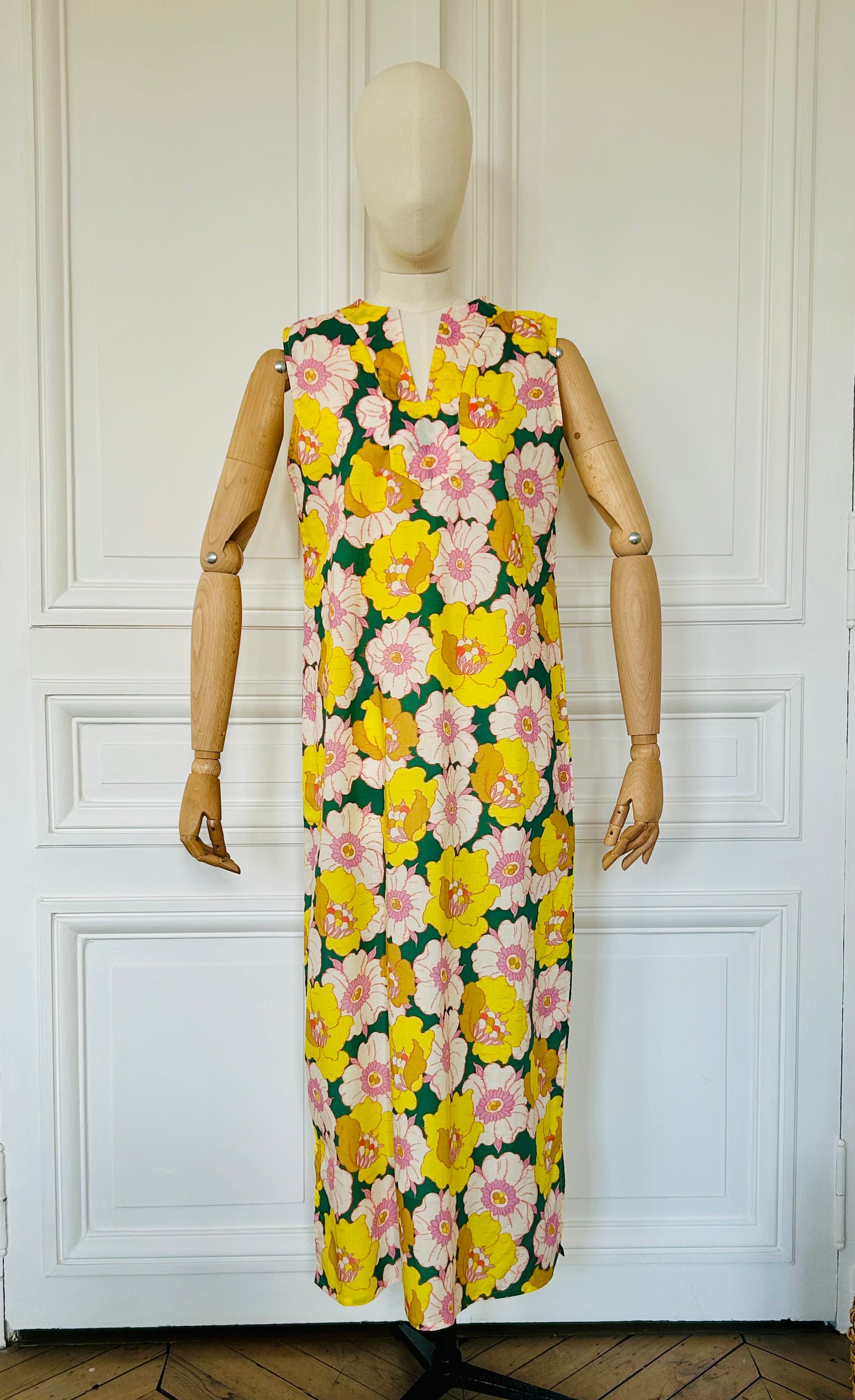 Robe longue sans manches fabriquée en France