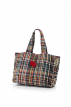 Sac Justine en tweed multicolore tissé et fabriqué en France