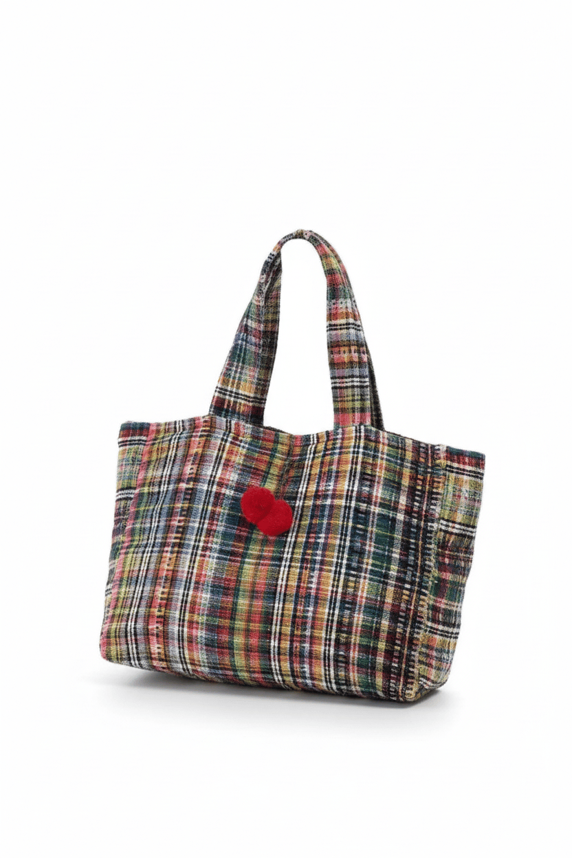 Sac Justine en tweed multicolore tissé et fabriqué en France