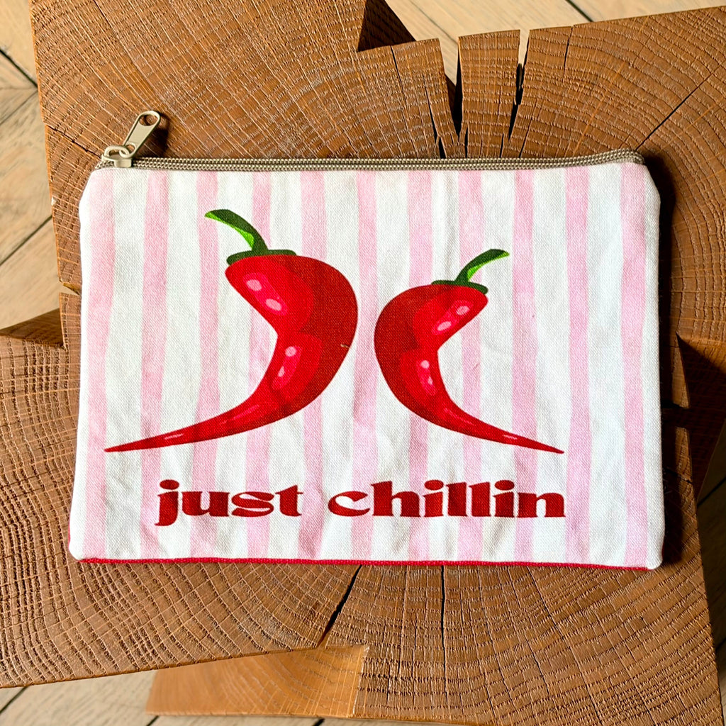 Grande pochette plate 2 piments 22x15 cm