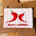Grande pochette plate 2 piments 22x15 cm