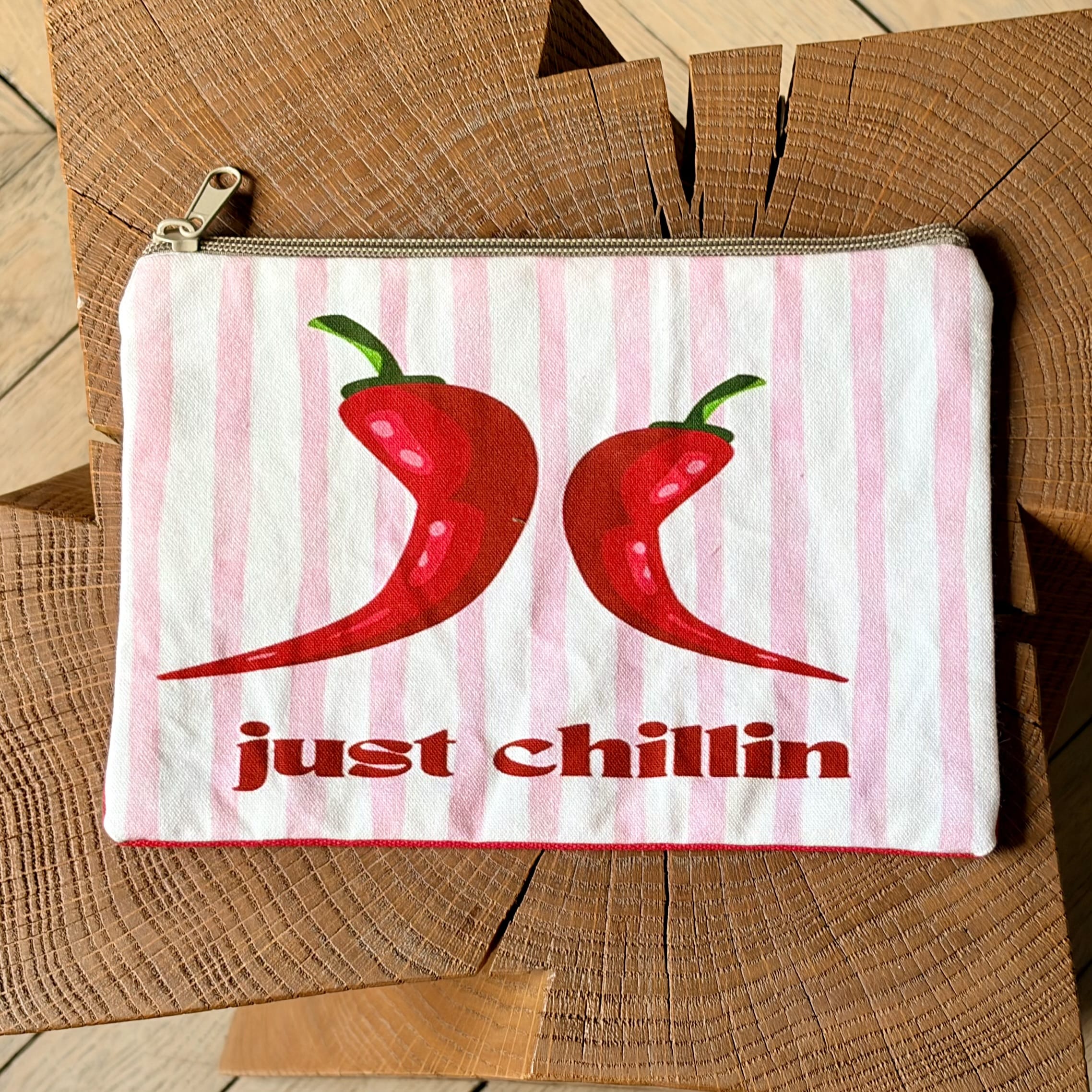 Grande pochette plate 2 piments 22x15 cm