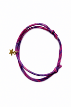 Bracelet Evesome x Le Petit Lien de Paris en Liberty de coton et acier inoxydable doré