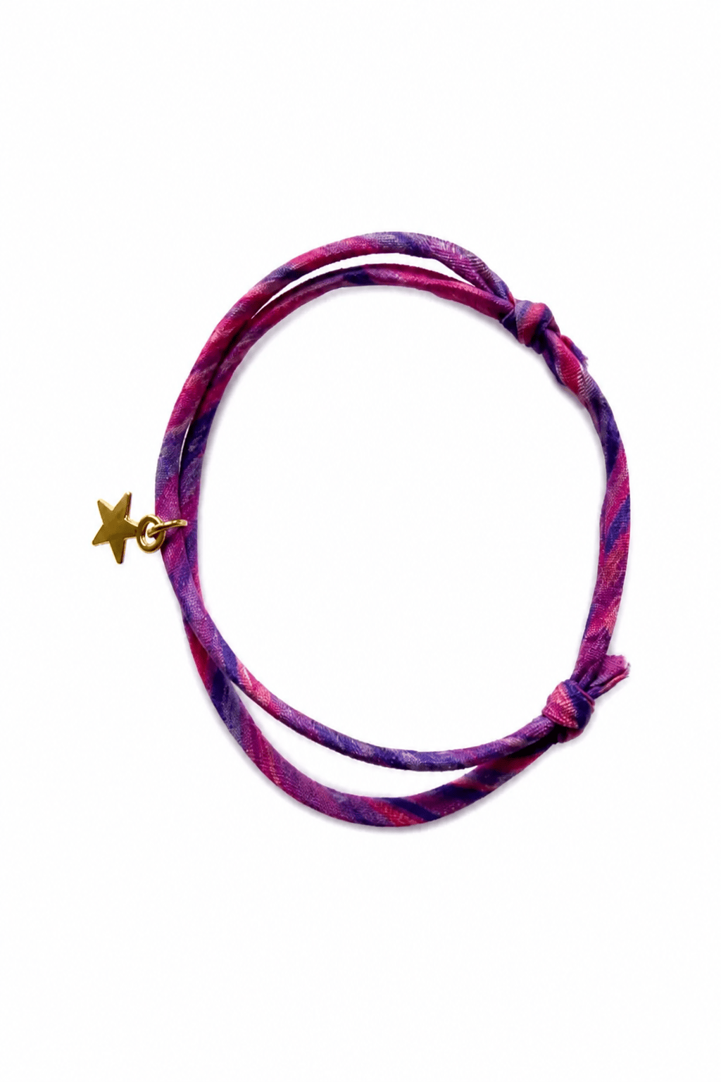 Bracelet Evesome x Le Petit Lien de Paris en Liberty de coton et acier inoxydable doré