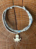 Bracelet Evesome x Le Petit Lien de Paris en Liberty de coton et acier inoxydable doré