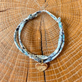 Bracelet Evesome x Le Petit Lien de Paris en Liberty de coton et acier inoxydable doré