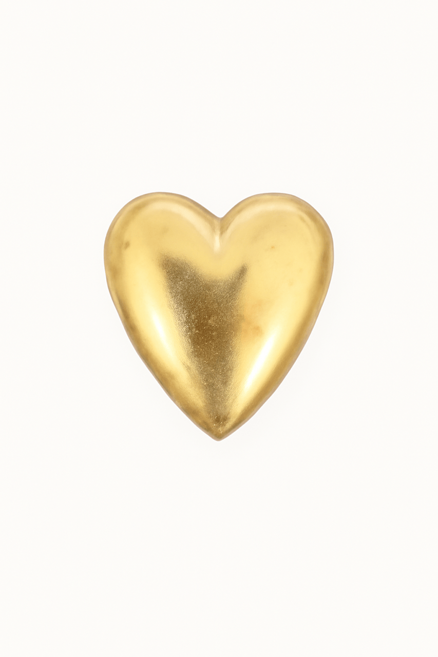 Broche coeur dorée