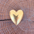 Broche coeur dorée