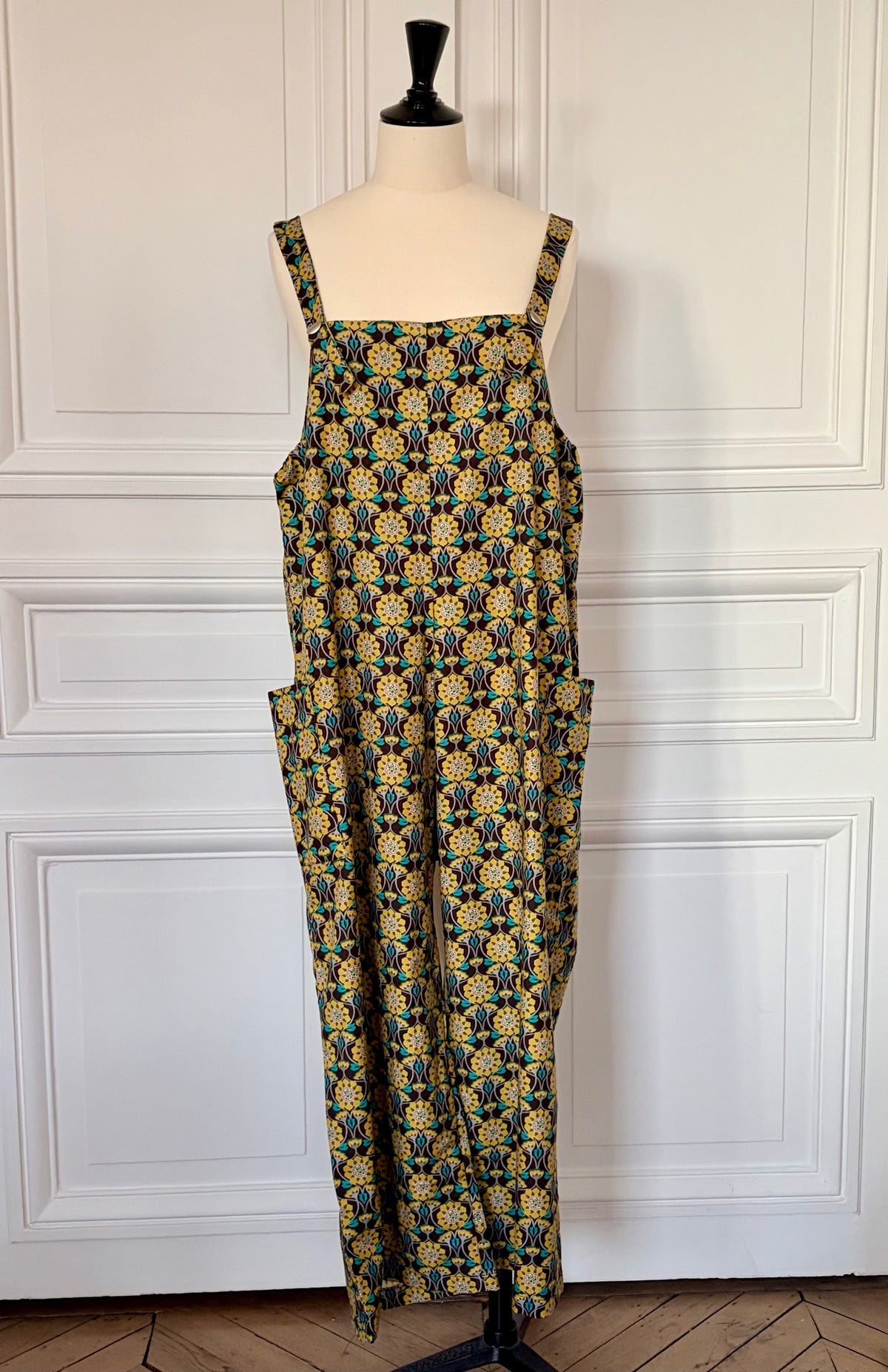 Salopette en Lantana Liberty fabriquée en France