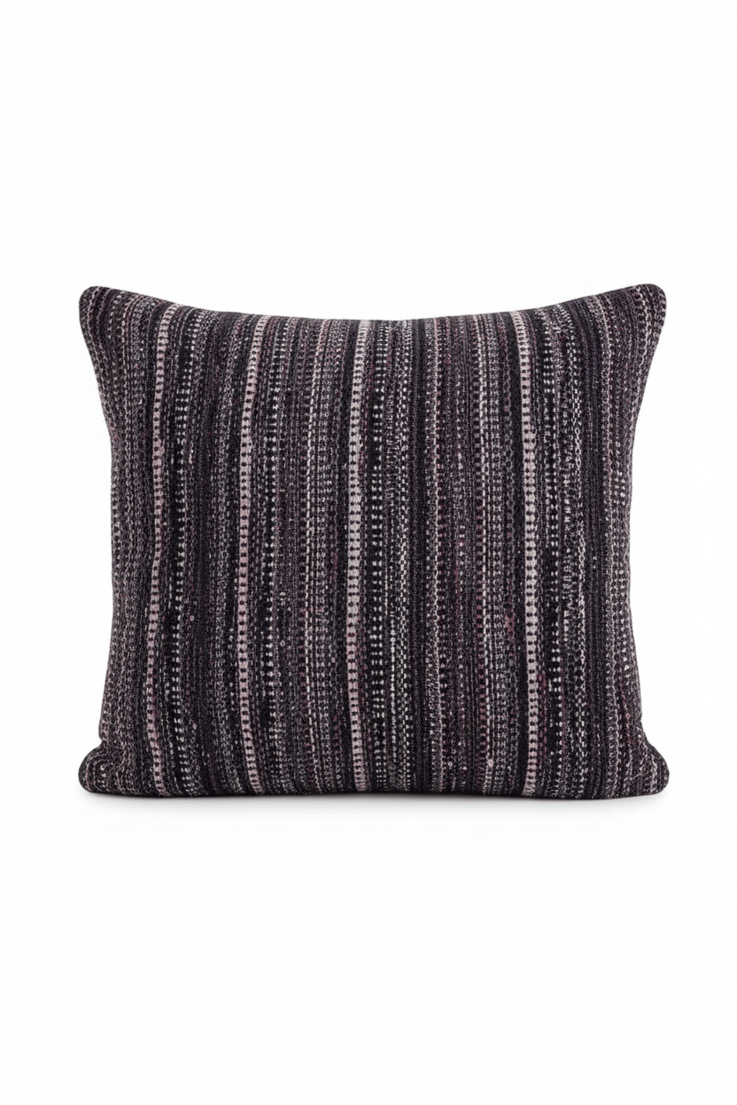 Coussin 50x50cm en tweed tissé et fabriqué en France