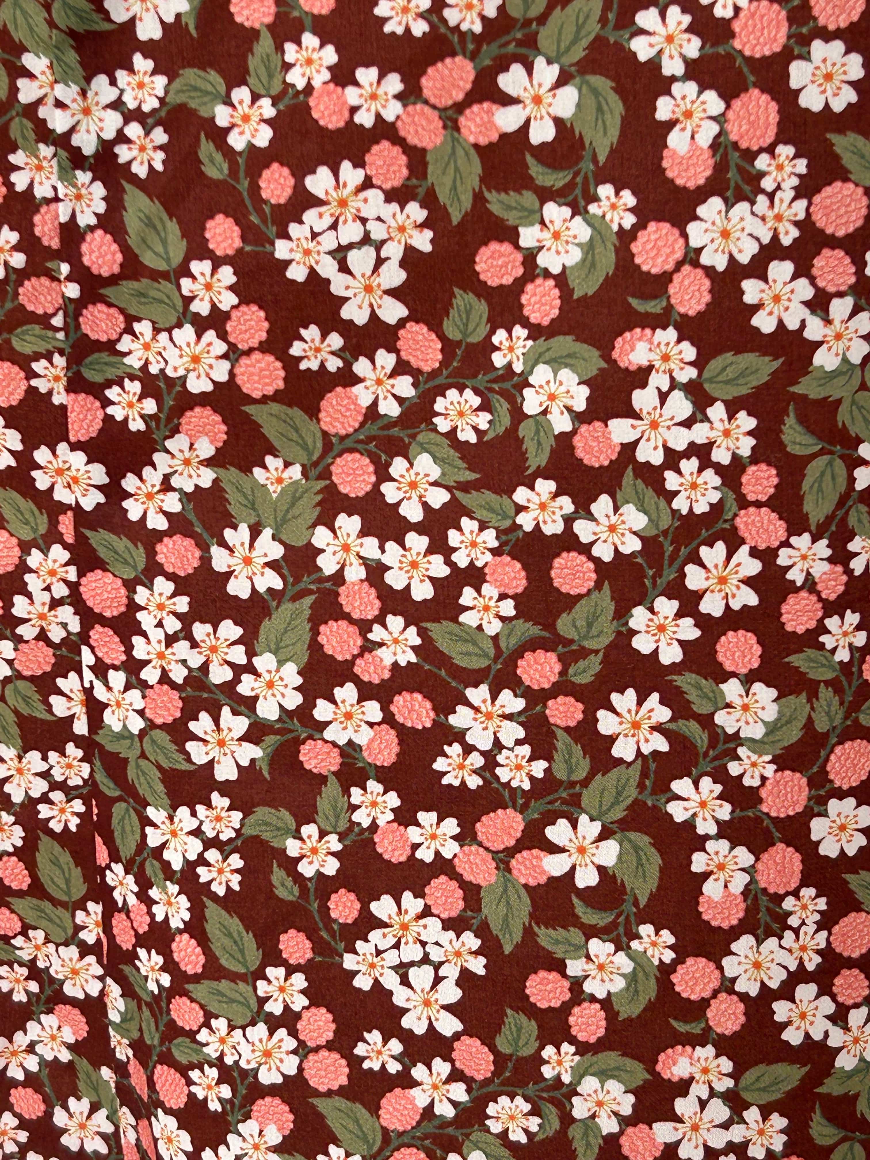 Salopette short en coton imprimé Liberty fabriqué en France