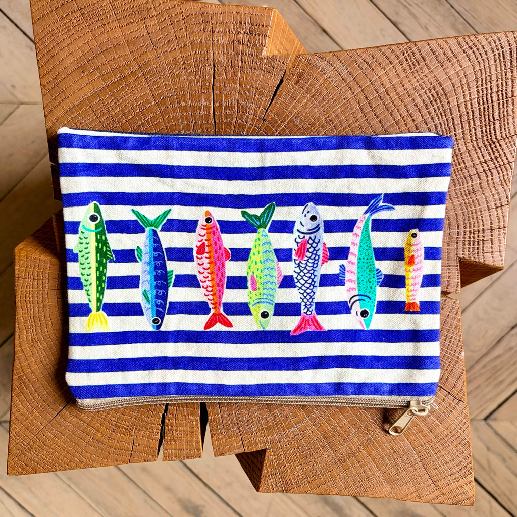 Grande pochette 7 poissons 22x15 cm
