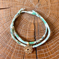 Bracelet Evesome x Le Petit Lien de Paris en Liberty de coton et acier inoxydable doré