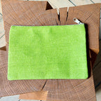 Grande pochette plate homard rayé vert 22x15 cm