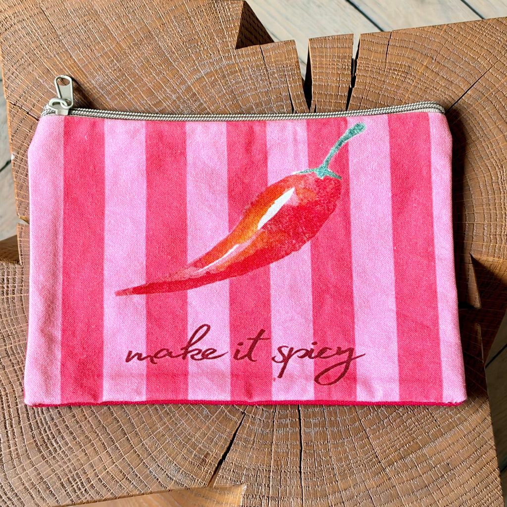 Grande pochette plate piment 22x15 cm