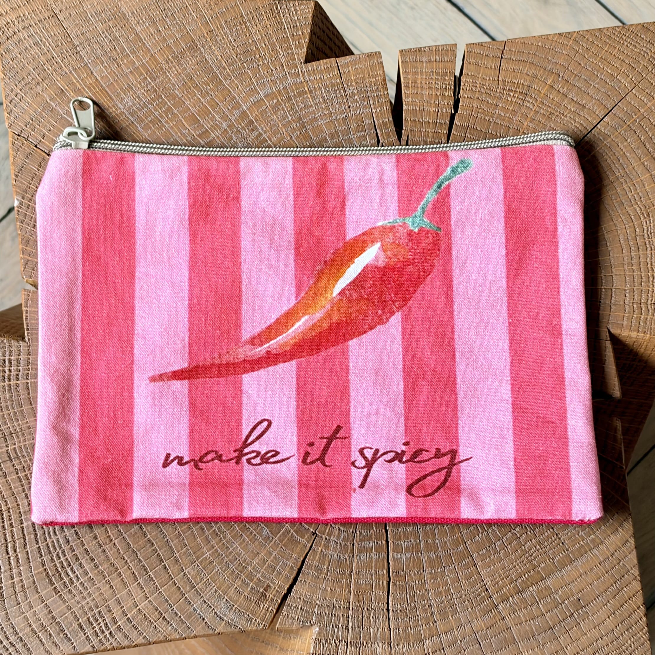 Grande pochette plate piment 22x15 cm