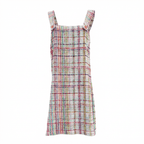 Robe 60’s en tweed multicolore tissé et fabriquée en France