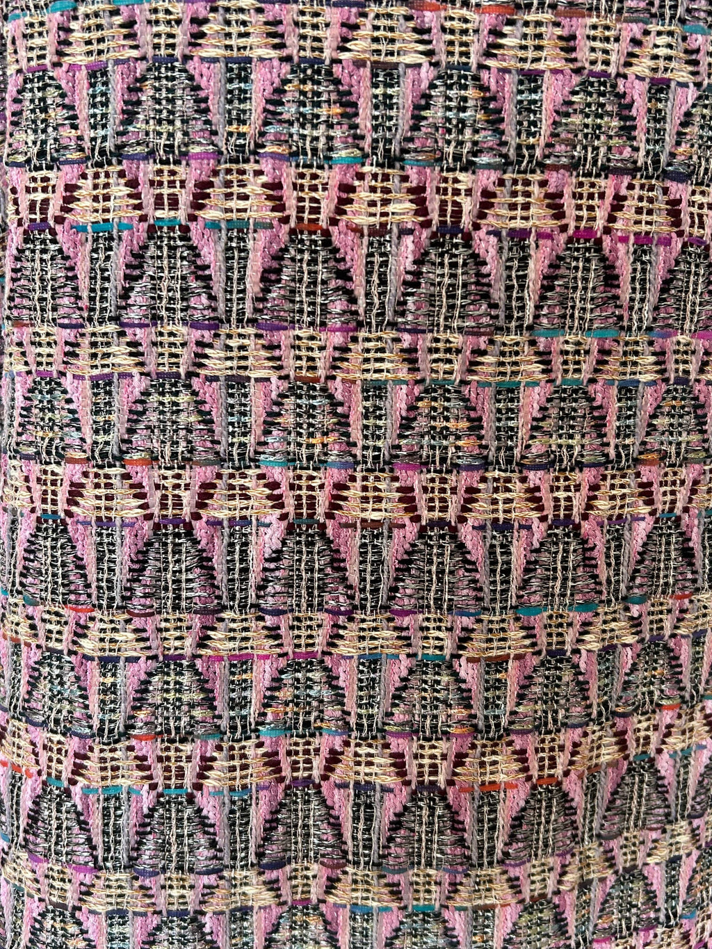 Robe en tweed multicolore sans manches fabriquée en France