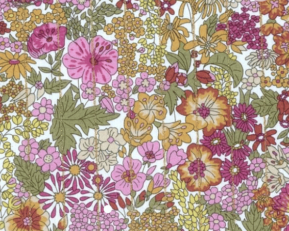 Petit col en Liberty fleuri bleu