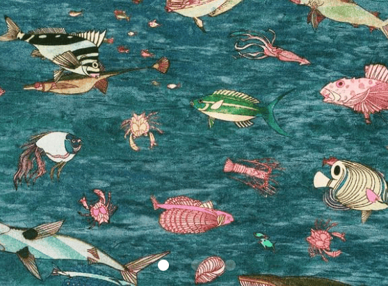 Triangle en 140 cm de longueur et 47 cm de hauteur en Liberty de coton doublé