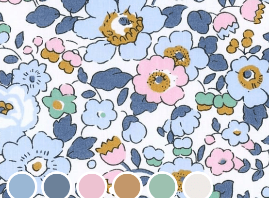 Triangle en 140 cm de longueur et 47 cm de hauteur en Liberty de coton doublé