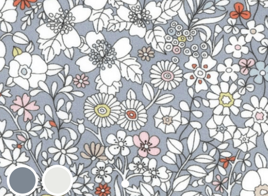 Triangle en 140 cm de longueur et 47 cm de hauteur en Liberty de coton doublé