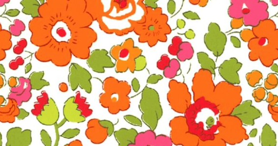 Triangle en 140 cm de longueur et 47 cm de hauteur en Liberty de coton doublé