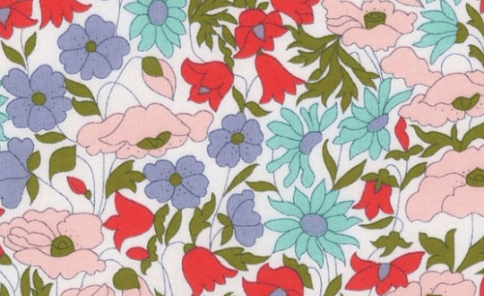 Triangle en 140 cm de longueur et 47 cm de hauteur en Liberty de coton doublé