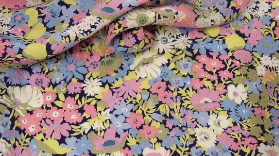 Snood double tour en Liberty de soie fleuri