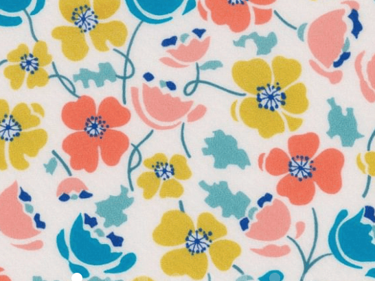 Snood double tour en Liberty de soie fleuri