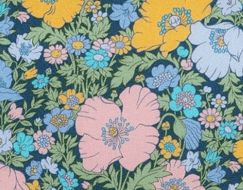 Snood double tour en Liberty de soie fleuri