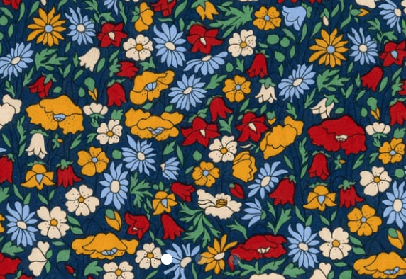 Foulard pointe 109 x 15 cm en Liberty de coton doublé