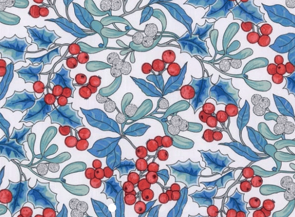 Foulard pointe 109 x 15 cm en Liberty de coton doublé