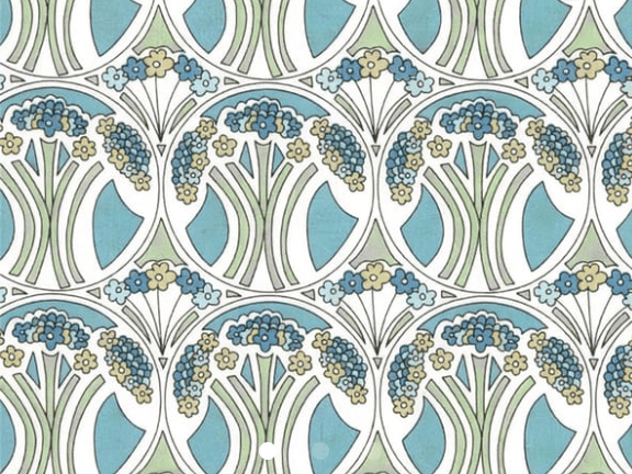 Foulard pointe 109 x 15 cm en Liberty de coton doublé