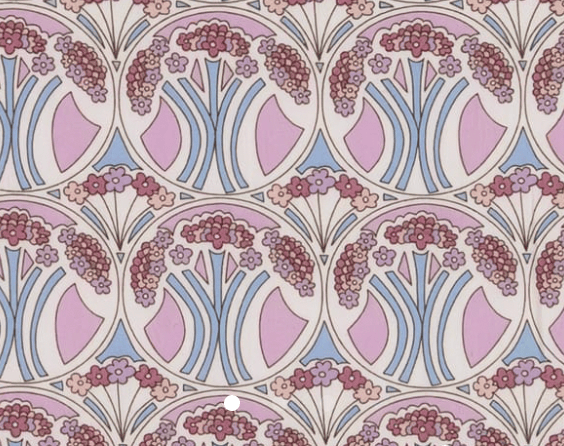 Foulard pointe 109 x 15 cm en Liberty de coton doublé