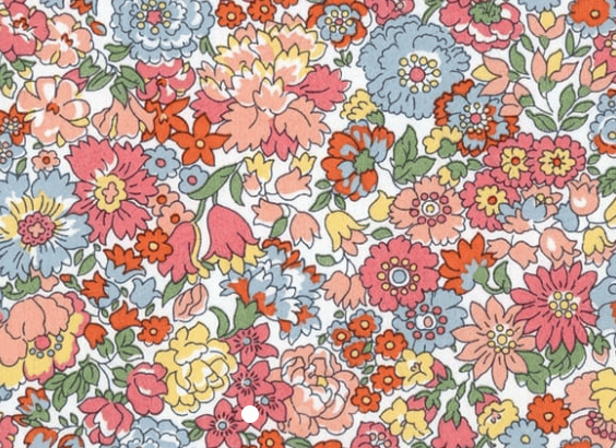Foulard pointe 109 x 15 cm en Liberty de coton doublé