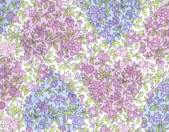 Foulard pointe 109 x 15 cm en Liberty de coton doublé