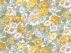 Foulard pointe 109 x 15 cm en Liberty de coton doublé