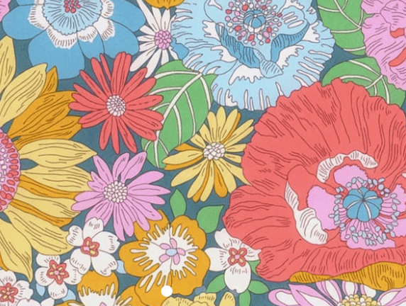 Foulard pointe 109 x 15 cm en Liberty de coton doublé