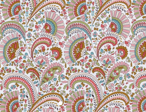 Foulard pointe 109 x 15 cm en Liberty de coton doublé