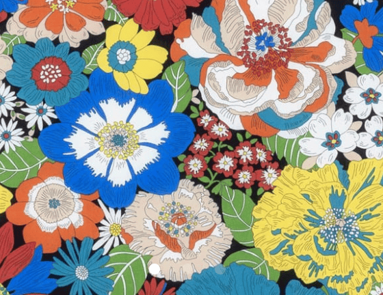 Foulard pointe 109 x 15 cm en Liberty de coton doublé