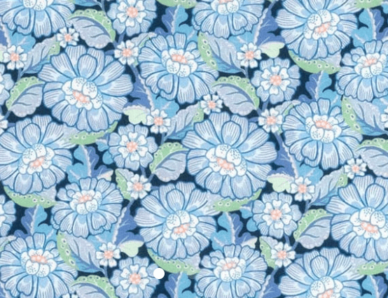Foulard pointe 109 x 15 cm en Liberty de coton doublé