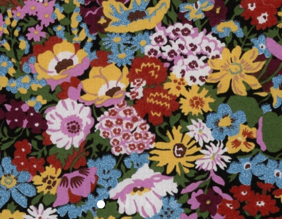 Foulard pointe 109 x 15 cm en Liberty de coton doublé