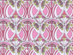 Foulard pointe 109 x 15 cm en Liberty de coton doublé