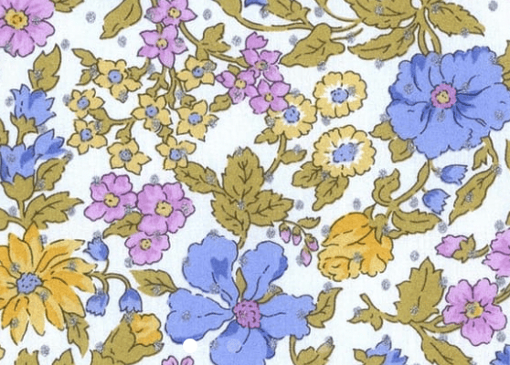 Foulard pointe 109 x 15 cm en Liberty de coton doublé