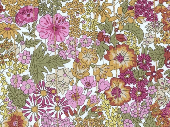 Foulard pointe 109 x 15 cm en Liberty de coton doublé