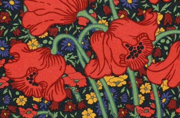 Foulard pointe 109 x 15 cm en Liberty de coton doublé