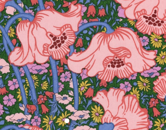 Foulard pointe 109 x 15 cm en Liberty de coton doublé