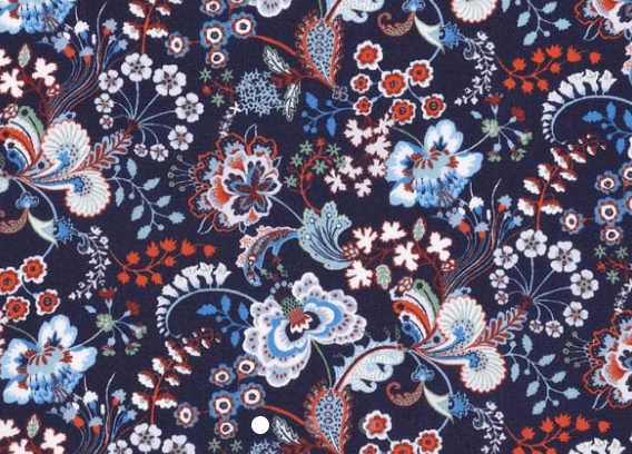 Foulard pointe 109 x 15 cm en Liberty de coton doublé