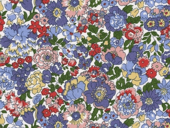 Foulard pointe 109 x 15 cm en Liberty de coton doublé